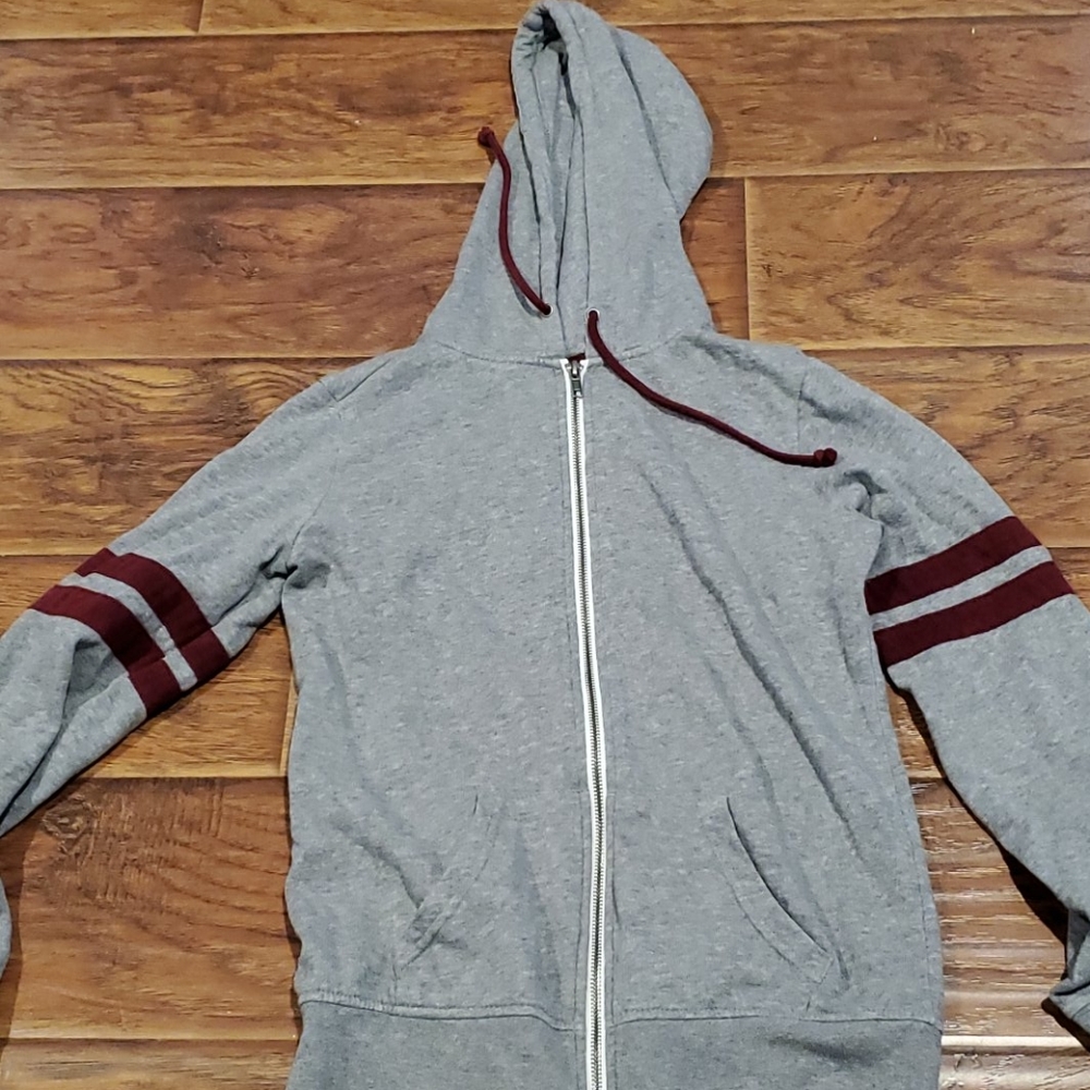 Zine Gray zip up Hoodie